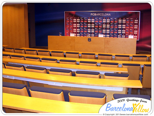 Camp Nou stadium press room
